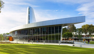 Le bâtiment OCC avec du vitrage intelligent SageGlass